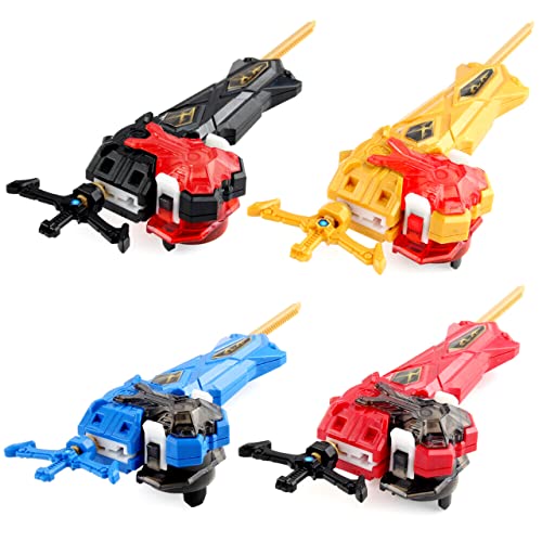 Elrozo L/R Power Xanthus Sword Launcher Starter für Burst Quaddrive Rise Surge Arena Kreisel Giphoid S (Xantus Launcher Gold) von elrozo