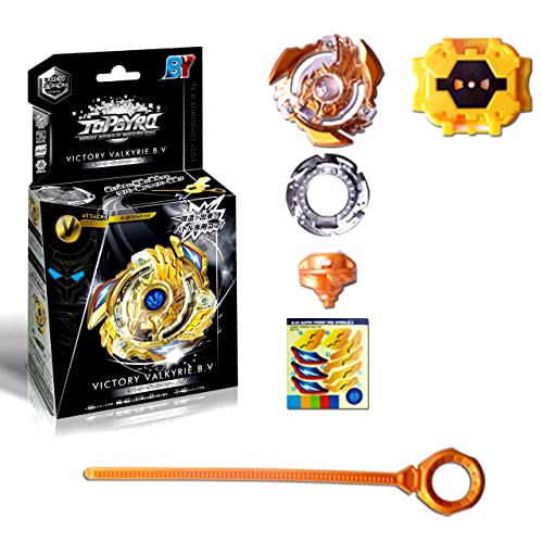 elrozo B-00-34 Sieg Valtryek Victory Valkyrie Gold + Launcher Kreisel für Burst Turbo Evolution Rise Arena von elrozo