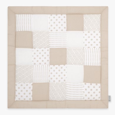 emma & noah Krabbeldecke Patchwork Essential Beige 140 x 140 cm von emma&noah