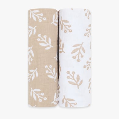 emma & noah Mullwindeln 2er Set Flora Sand von emma&noah