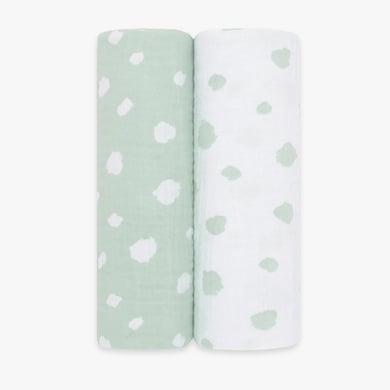 emma & noah Mullwindeln 2er Set Punkte Mint von emma&noah