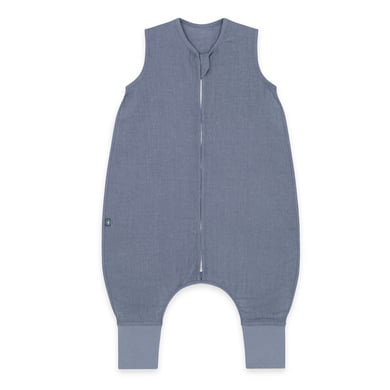 emma & noah Schlafsack mit Umschlag-Füßen Essential Blau von emma&noah
