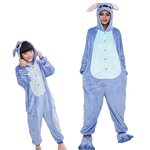 Emmarcon Unisex-Tierpyjama für Erwachsene und Kinder, Winter-Einteiler-Pyjama aus Flanell, weich und warm, ideal für Halloween, Karneval und Weihnachten. stiit/S von emmarcon