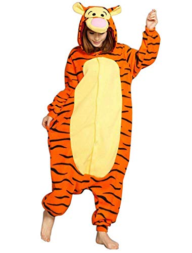 Heißes Unisex-Kostüm für Karneval und Halloween, Cosplay Zoo, Einheitsgröße orange Tiger Large von emmarcon