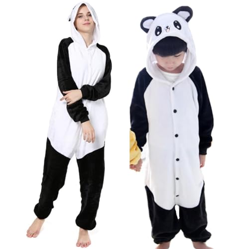 Heißes Unisex-Kostüm für Karneval und Halloween, Cosplay Zoo, Einheitsgröße schwarz Panda Large von emmarcon