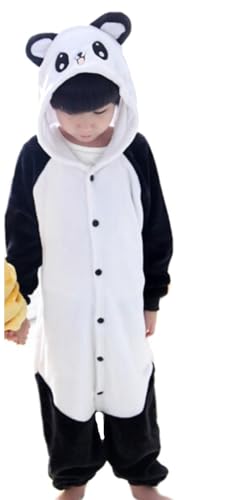 Tier-Pyjama für Erwachsene und Kinder, Unisex, Winter-Tier-Pyjamas aus Flanell, einteilig, weich und warm, ideal für Karneval und Halloween, Panda, 2-3 anni Tier-Pyjama für Erwachsene und Kinder, Unisex, Winter-Tier-Pyjamas aus Flanell, einteilig, weich und warm, ideal für Karneval und Halloween, Panda, 2-3 anni von emmarcon