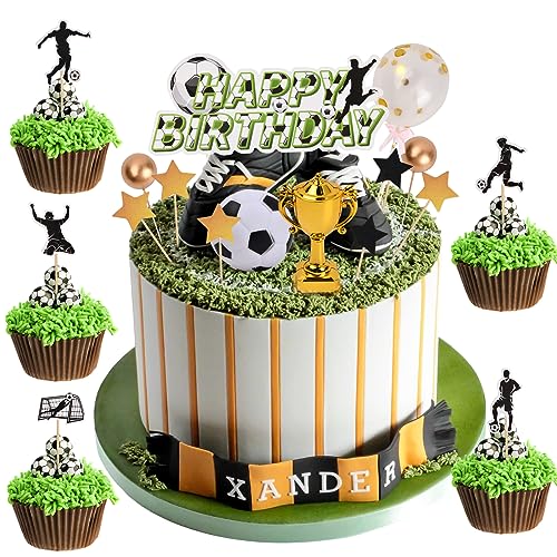 29 Stücke Fußball Geburtstag Torte Dekoration, Kuchendeko Fussball Fußball Cake Topper, Torten Deko Für Partys Geburtstagsfeiern Dekorationen 29 Stücke Fußball Geburtstag Torte Dekoration, Kuchendeko Fussball Fußball Cake Topper, Torten Deko Für Partys Geburtstagsfeiern Dekorationen von emperoch