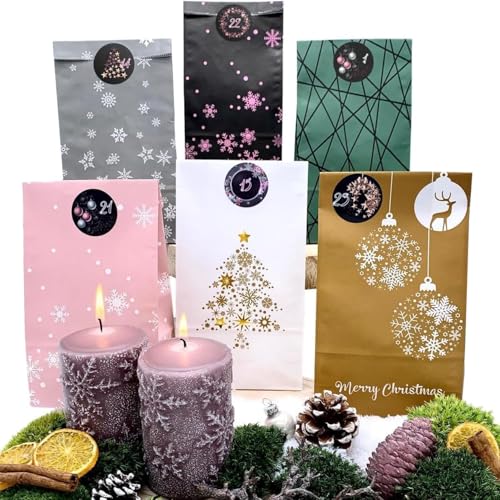 endlosschenken Adventskalender zum Befüllen Tüten Weihnachtskalender zum selber Basteln mit großen Tüten Kraftpapier endlosschenken Adventskalender zum Befüllen Tüten Weihnachtskalender zum selber Basteln mit großen Tüten Kraftpapier von endlosschenken