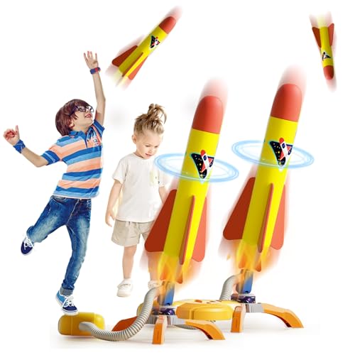 eners 2 Rakete Spielzeug für Kinder Mit 6 Schaumraketen, Outdoor Spiele Fußpumpe Rocket Spielzeug Draußen, Gartenspielzeug Kinder Geburtstagsgeschenk eners 2 Rakete Spielzeug für Kinder Mit 6 Schaumraketen, Outdoor Spiele Fußpumpe Rocket Spielzeug Draußen, Gartenspielzeug Kinder Geburtstagsgeschenk von eners