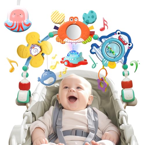 Kinderwagen Spielzeug mit Musik, Spielbogen Kinderwagen Babyschale Kinderbett Babyspielzeug, Mobile Kinderwagenkette mit Rasselspielzeug, Hängend Sensory Babyspielzeug Geschenk für Neugeborene (Ocean) Kinderwagen Spielzeug mit Musik, Spielbogen Kinderwagen Babyschale Kinderbett Babyspielzeug, Mobile Kinderwagenkette mit Rasselspielzeug, Hängend Sensory Babyspielzeug Geschenk für Neugeborene (Ocean) von eners