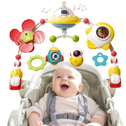 Kinderwagen Spielzeug mit Musik, Spielbogen Kinderwagen Babyschale Kinderbett Babyspielzeug, Mobile Kinderwagenkette mit Rasselspielzeug, Hängend Sensory Babyspielzeug Geschenk für Neugeborene Kinderwagen Spielzeug mit Musik, Spielbogen Kinderwagen Babyschale Kinderbett Babyspielzeug, Mobile Kinderwagenkette mit Rasselspielzeug, Hängend Sensory Babyspielzeug Geschenk für Neugeborene von eners
