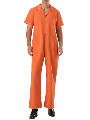 ensswliz Halloween-Gefängnis-Kostüme, Buchstaben-Druck, orangefarbener Gefangenen-Overall für Erwachsene, Damen, Herren, Rollenspiel, Party, Cosplay, Outfits, Gefängniskostüm (Ba-Orange, Herren, M) ensswliz Halloween-Gefängnis-Kostüme, Buchstaben-Druck, orangefarbener Gefangenen-Overall für Erwachsene, Damen, Herren, Rollenspiel, Party, Cosplay, Outfits, Gefängniskostüm (Ba-Orange, Herren, M) von ensswliz