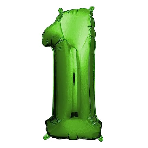 envami® Deko 1 Geburtstag Junge - Grün 101CM - Ballon Zahl Luftballon 1. Geburtstag - Zahlen Luftballon Geburtstagsdeko 1 Junge - Folienballon 1 Junge - 1 Jahr Geburtstag Junge - fliegt mit Helium envami® Deko 1 Geburtstag Junge - Grün 101CM - Ballon Zahl Luftballon 1. Geburtstag - Zahlen Luftballon Geburtstagsdeko 1 Junge - Folienballon 1 Junge - 1 Jahr Geburtstag Junge - fliegt mit Helium von envami