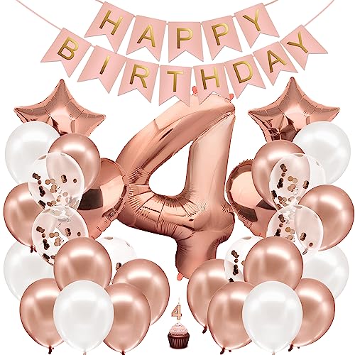 envami® Geburtstagsdeko Mädchen Rosegold Zahl 4. Geburtstag Mädchen Happy Birthday Deko Geburtstag Mädchen Folienballon 4 Luftballon 4. Geburtstag Kindergeburtstag Deko envami® Geburtstagsdeko Mädchen Rosegold Zahl 4. Geburtstag Mädchen Happy Birthday Deko Geburtstag Mädchen Folienballon 4 Luftballon 4. Geburtstag Kindergeburtstag Deko von envami
