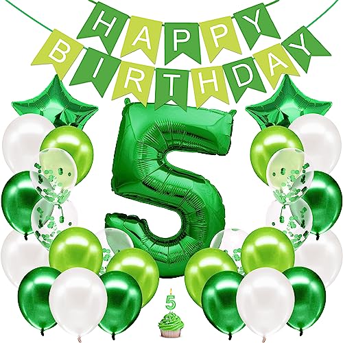 envami® Geburtstagsdeko Jungen Grün Zahl 5 - Happy Birthday Deko Folienballon Luftballon Kindergeburtstag envami® Geburtstagsdeko Jungen Grün Zahl 5 - Happy Birthday Deko Folienballon Luftballon Kindergeburtstag von envami