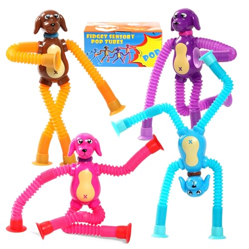 4 x sensorisches Spielzeug für Hunde, mit Saugnapf, ADHS, Autismus, autistisches Reisespielzeug, Osterkorbfüller für Kinder, Hundeparty-Geschenke, Ostereierfüller 4 x sensorisches Spielzeug für Hunde, mit Saugnapf, ADHS, Autismus, autistisches Reisespielzeug, Osterkorbfüller für Kinder, Hundeparty-Geschenke, Ostereierfüller von eowvsio