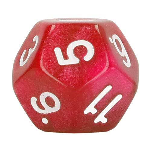 12 -seitige Würfel, 40pcs klare Zahlen Polyedrische Würfel Kunststoff Rundeins Water Proof Tischspiel Set Brettspiel für den Unterricht im Klassenzimmer (Rot) von equlup