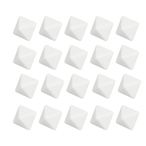 20pcs 8 -seitige Würfel, Leere polyedrische Würfel 2 2.8x2.8x2.8cm/1.1x1.1x1.1in Multifunktional Party Interactive Toys for Board Games Party Math Counting Lehre von equlup