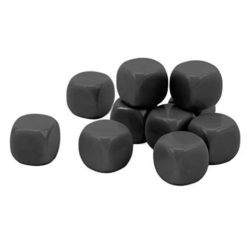 30 Prozent abgerundete sechsseitige Würfel 16 -mm -Acrylwürfel für Brettspiele im Klassenzimmer, DIY -Aufkleber, Mathematikzählungsunterricht, Partygunst, farbenfroh (Schwarz) von equlup