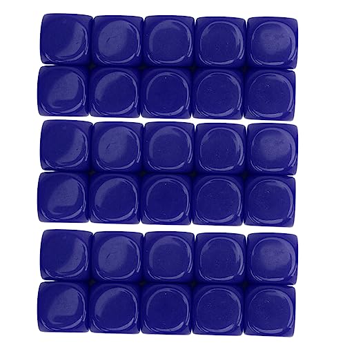 30pcs Blanks Würfelsatz, 16x16x16mm/0,6x0,6x0.6in abgerundet 6 -Seiten -Würfel -Würfel -Würfelsosen Mehrzweck -Lehrtool für Game Party Fun DIY Aufkleber Mathematikunterricht (Blau) von equlup