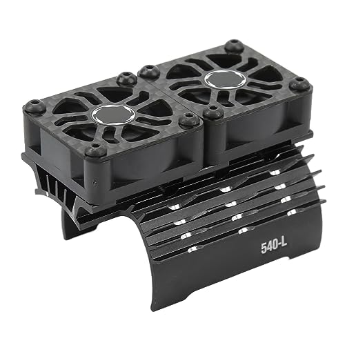 36mm RC Auto Lüfter 28000RPM Motoren Lüfter mit Metall Kühlkörper 540 550 Bürstenlosen Motor 1/8 1/10 RC Bürstenlosen Motor Kühlkörper (Black) von equlup