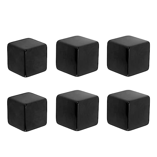 6pieces 30mm Acryl sechsseitige Würfel Würfel D6 Würfel unterrichten für Brettspiele Ausbildung Klassenzimmer Party Spaß Plastikwürfel Geglättete Oberfläche und abgerundete Ecken (Schwarz) von equlup