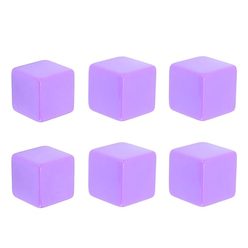 6pieces 30mm Acryl sechsseitige Würfel Würfel D6 Würfel unterrichten für Brettspiele Ausbildung Klassenzimmer Party Spaß Plastikwürfel Geglättete Oberfläche und abgerundete Ecken (lila) von equlup