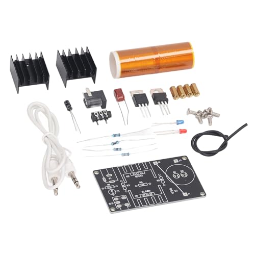 DIY Mini Coil Kit, 15W Musik TeslaCoil Plasma Lautsprecher Kit DIY Löten Projektwissenschaft Physik Modell für Jugendliche Kinder Erwachsene von equlup