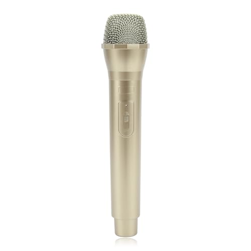 Gefälschtes Mikrofon, Plastik -Prop -Mikroper Realistischer Karaoke -Tanz zeigt Praxis Mikrofon vor, Spielzeugmikrofon -Requisite für Karaoke (Gold) von equlup