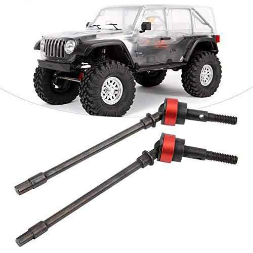 RC -Antriebswelle, 2pcs 10.4x1.2 cm Universal Stahl CVD vordere Antriebswelle Ersatz für axiales SCX10 1/10 RC Crawler Car Upgrade Accessoire (Rot) von equlup