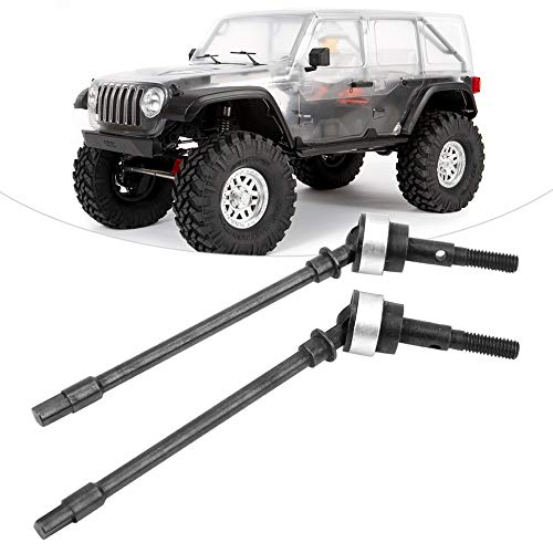 RC -Antriebswelle, 2pcs 10.4x1.2 cm Universal Stahl CVD vordere Antriebswelle Ersatz für axiales SCX10 1/10 RC Crawler Car Upgrade Accessoire (Silber) von equlup