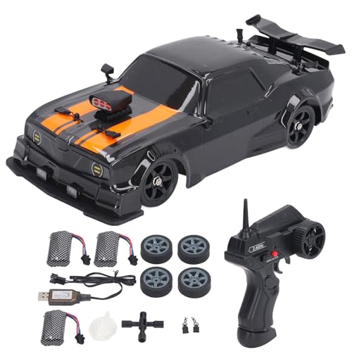 RC Drift Car, 16A04 2.4 GHz 1/16 RC -Auto 4 -Rad -Antrieb 18 km/h Hochgeschwindigkeitsaufladbare Fernbedienungssteuerwagen 4WD LED -Fahrzeug für Kindergeschenk (Dreifachbatterien (enthalten)) von equlup