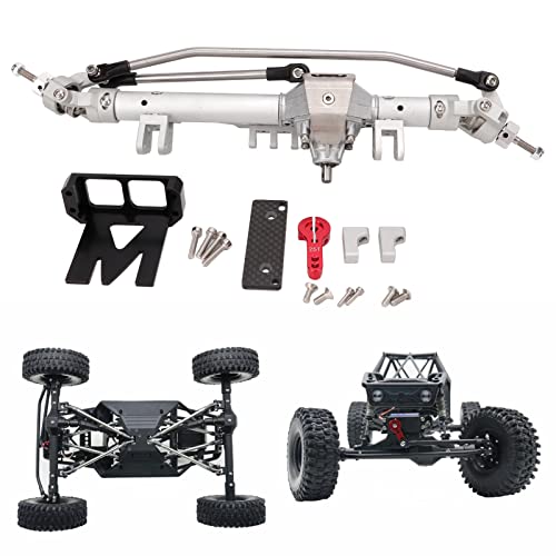equlup 1/10 RC Frontachse Aluminiumlegierung Diamant geformt für Axial Wraith 90018 90020 90045 RR10 90048 90053 RC -Fahrzeug -Crawler -Zubehör (Silver) von equlup