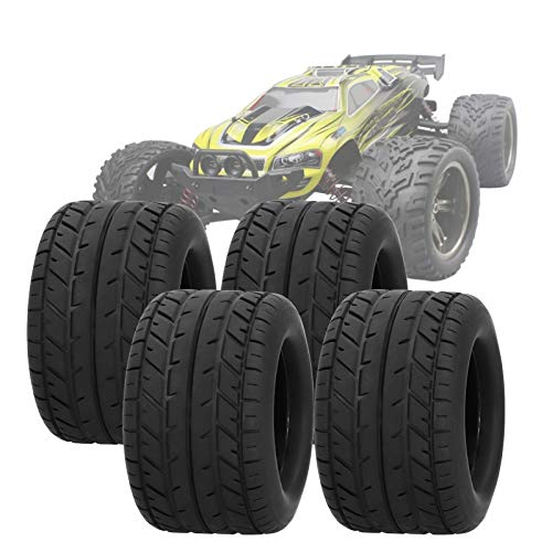 equlup 1/10 RC -Reifen, 4pcs 115 mm Gummi -RC -Autorad Reifen 12mm Sechskantreifen für 1/10 ZD Racing Fernbedienungsauto -Modell Upgrade -Zubehör von equlup