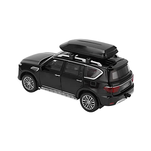 equlup 1/32 SUV -Legierungsauto -Simulations -Spielzeug -Sound- und Lichtkollektor -Dekorationstür kann für Jungen und Mädchen geöffnet Werden (Black) von equlup