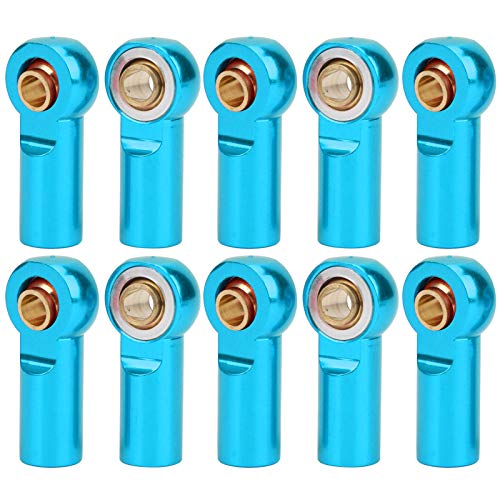 equlup 10pcs RC -Kugelgelenk, 19 mm/0,7 Zoll RC -Auto -Ziehverbindungsstab Metallkugelgelenk Accessoire Aluminium Legierung Linkstange End für Axial Scx10 1/10 (Blau) von equlup