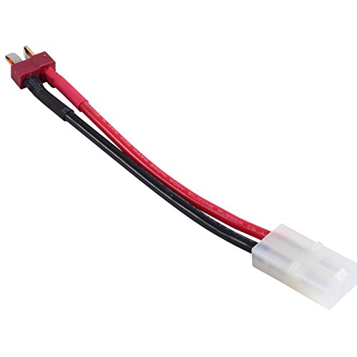 equlup 14AWG Deans T -Steckeranschluss, 100 mm Silikonkabeldraht Weiche Weibchen und männliche Adapteranschlüsse für RC -Batterie -Ladedrohne von equlup