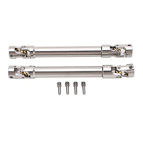 equlup 2 PCs Edelstahlantriebswelle RC Antriebswelle M4-Antriebswellen 91-139 mm für den Foraxial Scx10 1/10 RC Crawler RC Car Crawler Upgrade (113 mm) von equlup
