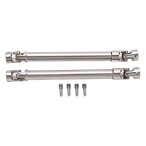 equlup 2 PCs Edelstahlantriebswelle RC Antriebswelle M4-Antriebswellen 91-139 mm für den Foraxial Scx10 1/10 RC Crawler RC Car Crawler Upgrade (139 mm) von equlup