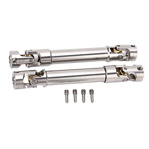 equlup 2 PCs Edelstahlantriebswelle RC Antriebswelle M4-Antriebswellen 91-139 mm für den Foraxial Scx10 1/10 RC Crawler RC Car Crawler Upgrade (91 mm) von equlup