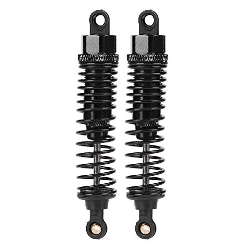 equlup 2 Stück RC-Auto-Stoßdämpfer, Metalldämpfungsdämpfer, Stoßdämpfer, RC-Auto-Ersatzteile, Zubehör, passend für 1:10 RC-Auto, Schwarz (85MM) von equlup
