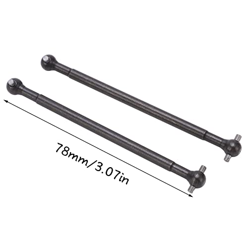equlup 2pcs Heckantriebswelle, 78 mm/3.07 Zoll Stahl Heck CVD -Antriebswelle Schwarz RC Spielzeugauto -Zubehör für ZD Rennen 10 7191 1/10 RC Off -Straßenfahrzeug equlup 2pcs Heckantriebswelle, 78 mm/3.07 Zoll Stahl Heck CVD -Antriebswelle Schwarz RC Spielzeugauto -Zubehör für ZD Rennen 10 7191 1/10 RC Off -Straßenfahrzeug von equlup