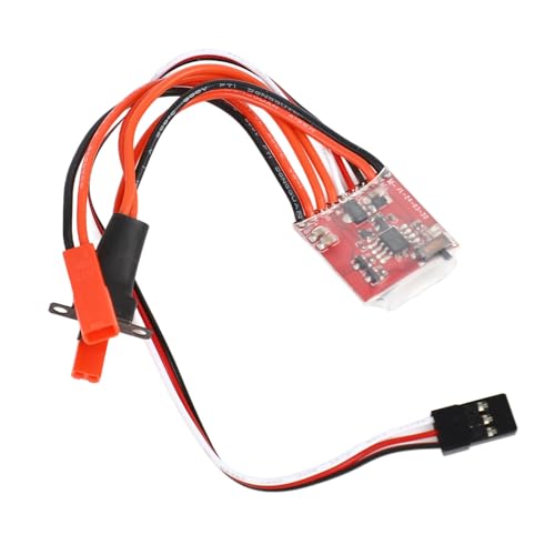 equlup 2pcs RC gebürstete elektrische Geschwindigkeit Controller, 30a 3,0 V bis 9,4 V RC Water Proof gebürsteten Motor ESC für 1/16 1/18 1/24 Fernbedienungssteuerauto Boot von equlup