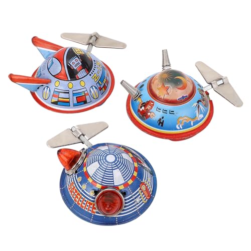 equlup 3 Stück Vintage Aufziehspielzeug Raumschiff Spielzeug Sammlerstück Uhrwerk SpringToy für Geburtstagspartys Kinder Klassenzimmer equlup 3 Stück Vintage Aufziehspielzeug Raumschiff Spielzeug Sammlerstück Uhrwerk SpringToy für Geburtstagspartys Kinder Klassenzimmer von equlup
