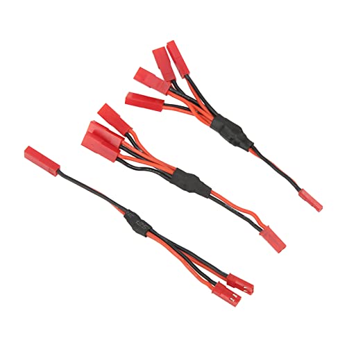 equlup 3 stücke JST Stecker Y Splitter JST Männlich Weiblich Y Kabel JST zu JR Adapter für TraxxasCar Lüfter JST Y Parallel Adapter JST Stecker von equlup