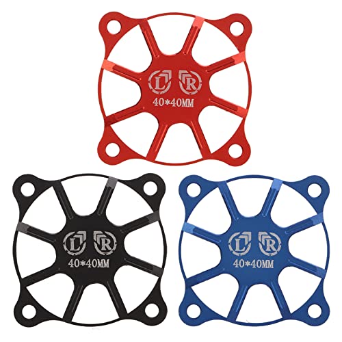 equlup 3-teilige RC-Motorlüfterabdeckung aus Aluminiumlegierung, 40 x 40 mm, leichte RC-Lüfterabdeckung für Motor, ESC, Kühlkörper, RC-Auto, Boot, LKW von equlup