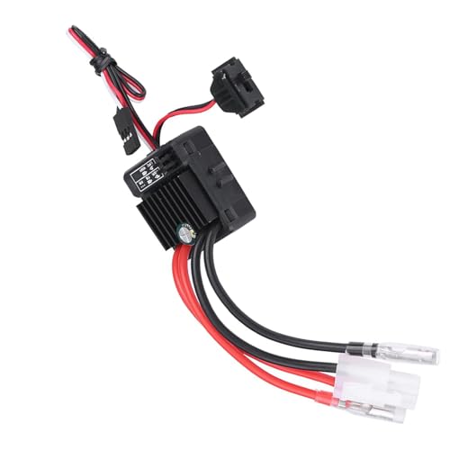 equlup 30/60a 2-5V Auto Gebürstet, Wasserdichter Zweiwege-RC-gebürsteter ESC Elektronischer Motorgeschwindigkeitsregler Für 1/10 Auto-Boot-Elektro-Crawler von equlup