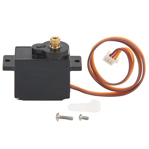 equlup 30x11.3x24mm/1,2x0.4x0.9in RC -Auto Servo, 28T High Drehmoment RC Motor Metal Getriebel Wasser mit Servoarmschrauben für Wltoys 1/28 284131 RC -Auto von equlup
