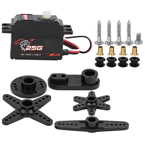 equlup 36x15. 4x31. 1mm/1. 4x0. 6x1,2 in RC Auto Servo, hohe Drehmoment RC Motor S0025P 25g Kunststoff Getriebe Digital Servo Ersatzteil für 1/12 RC Auto Boot von equlup