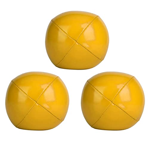 equlup 3PCS Jonglierbälle PU Jonglierbälle Wasserdichtes Jonglierball-Kit Leichte Jonglierbälle Für Anfänger Und Profis(Gelb) von equlup